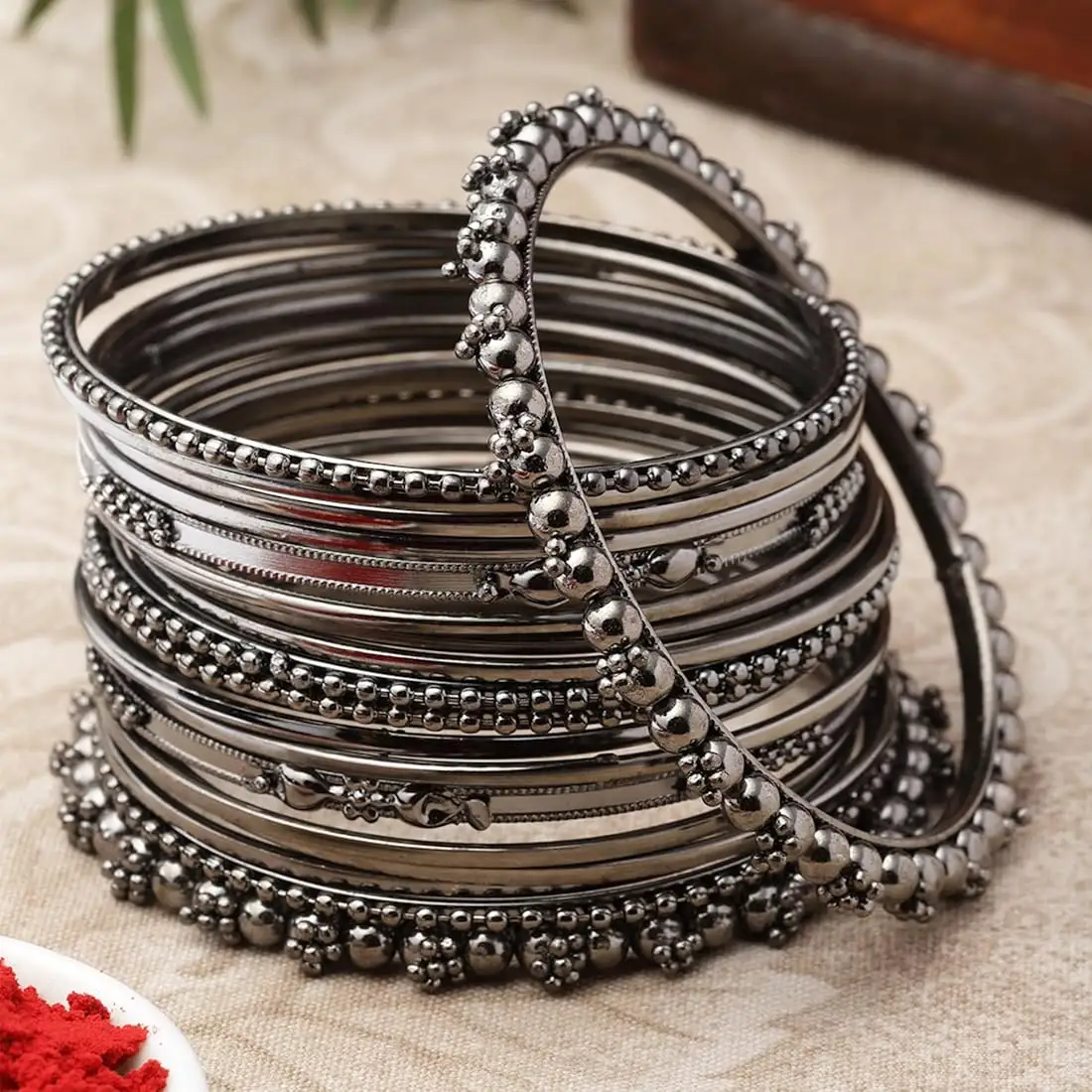 Oxidised Silver Bangles